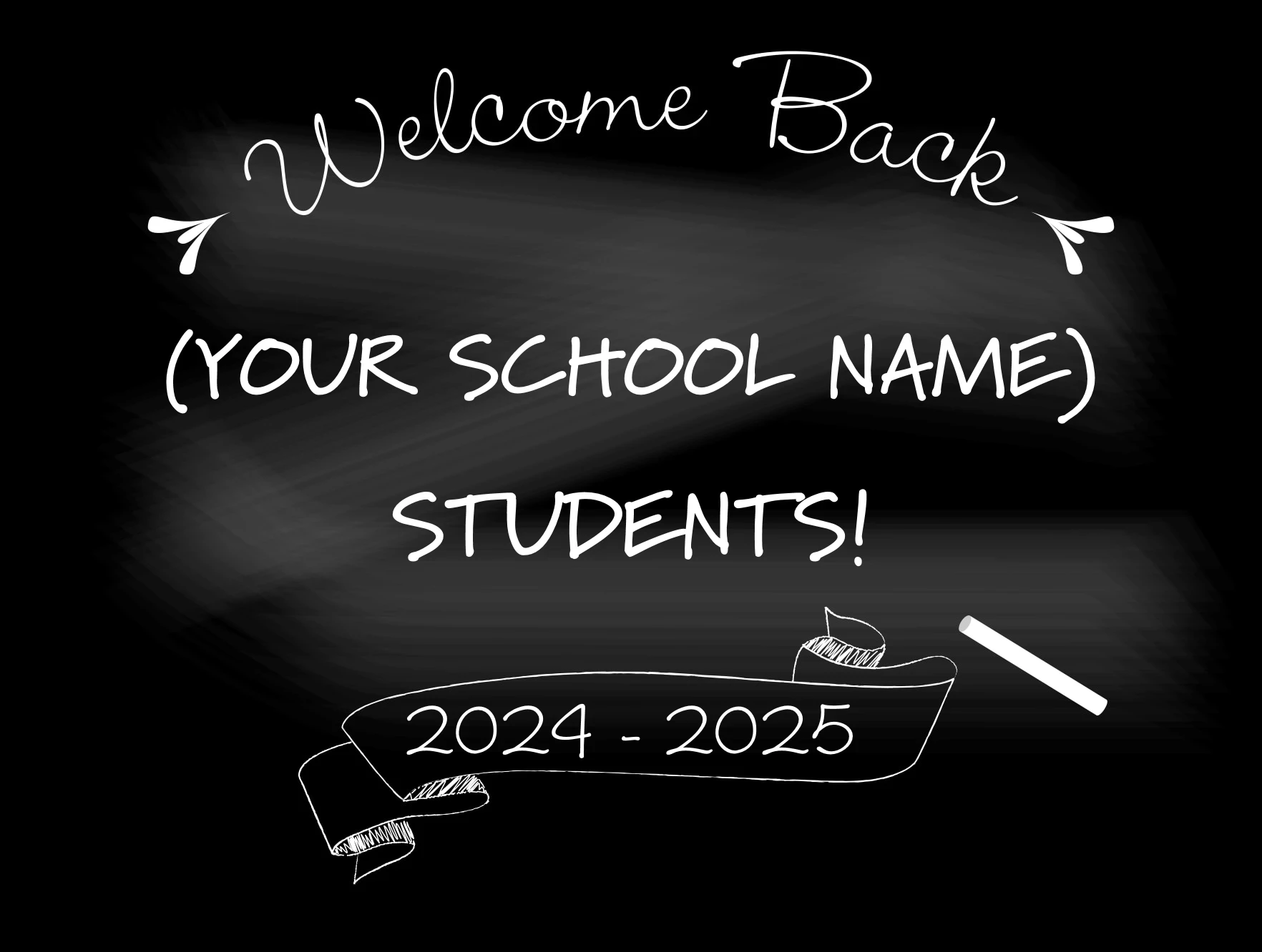 Welcome Back Chalkboard