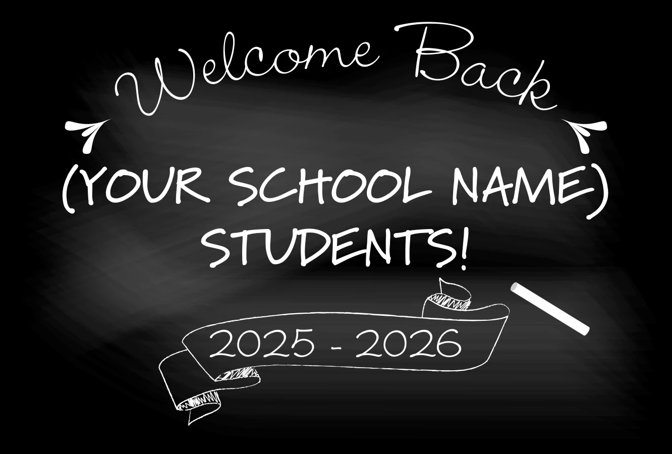 Welcome Back Chalkboard