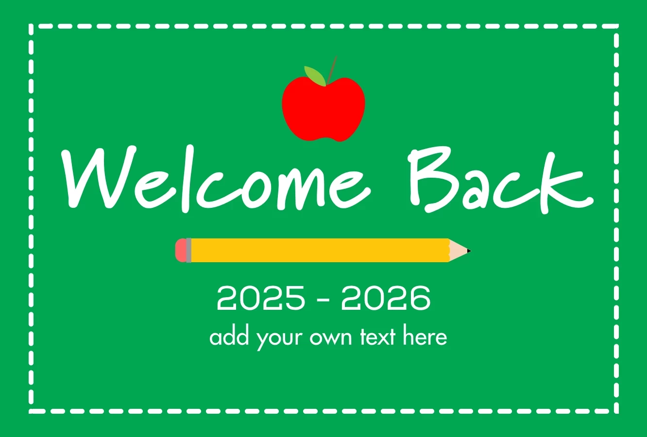 Welcome Back School Apple