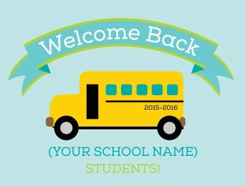 Welcome Back School Bus