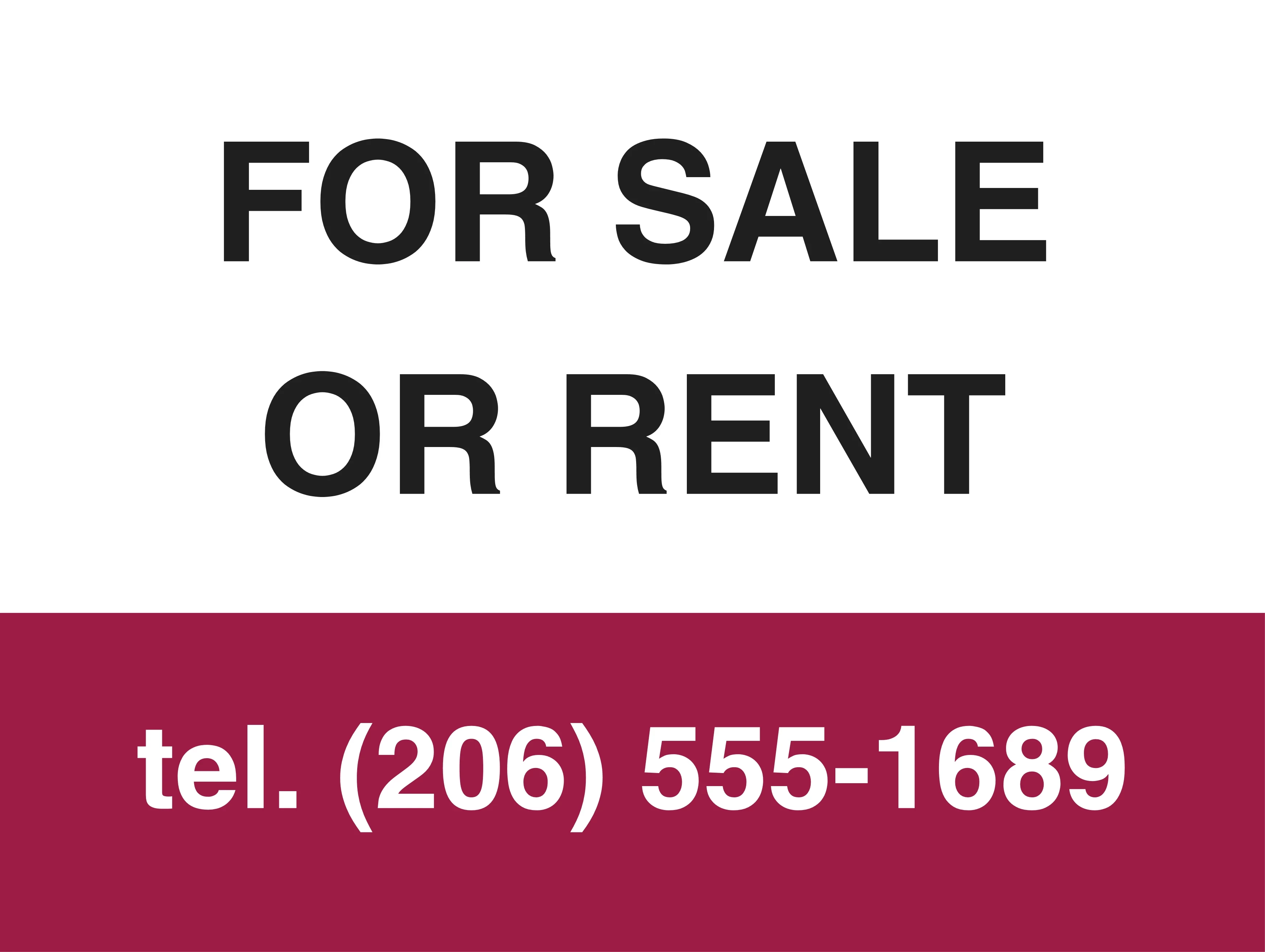 Sale or Rent