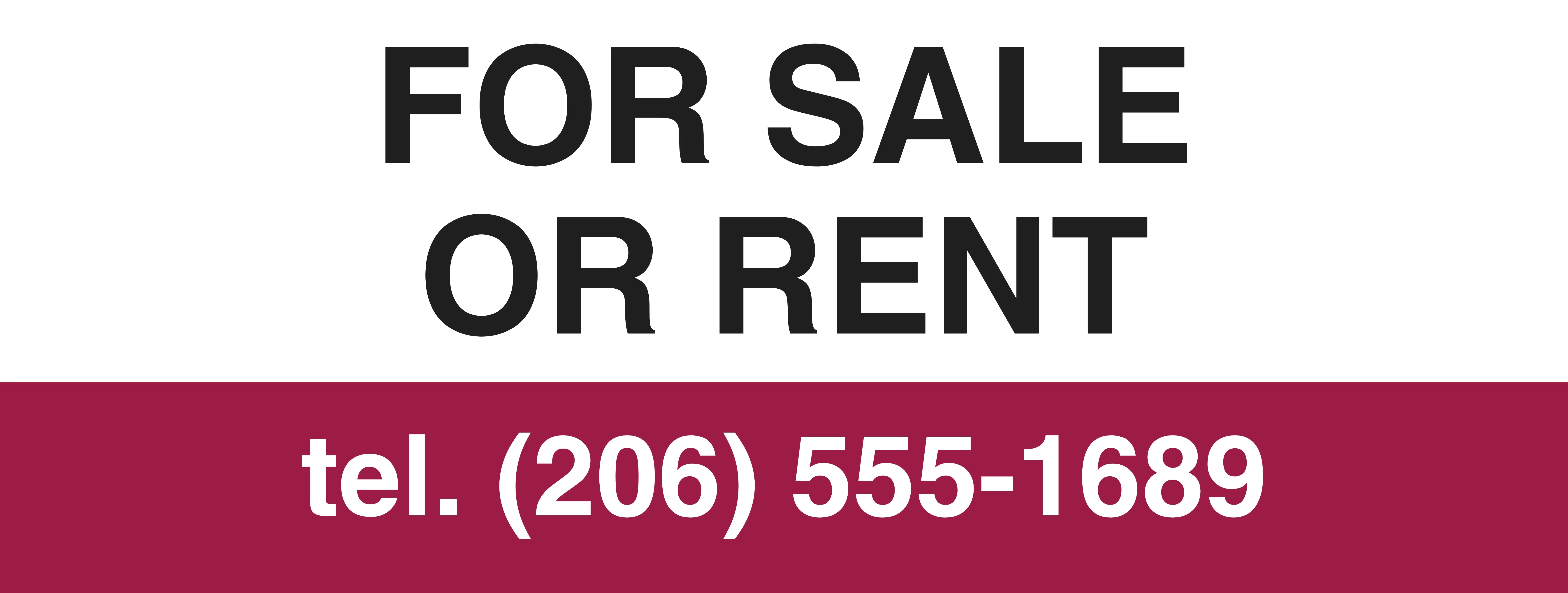 Sale or Rent
