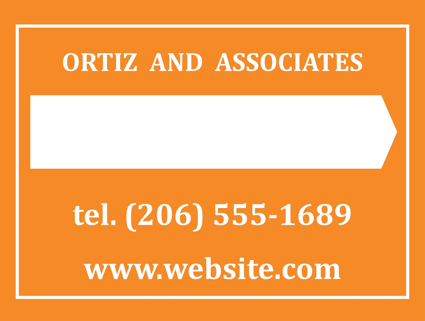 Orange Bold Arrow