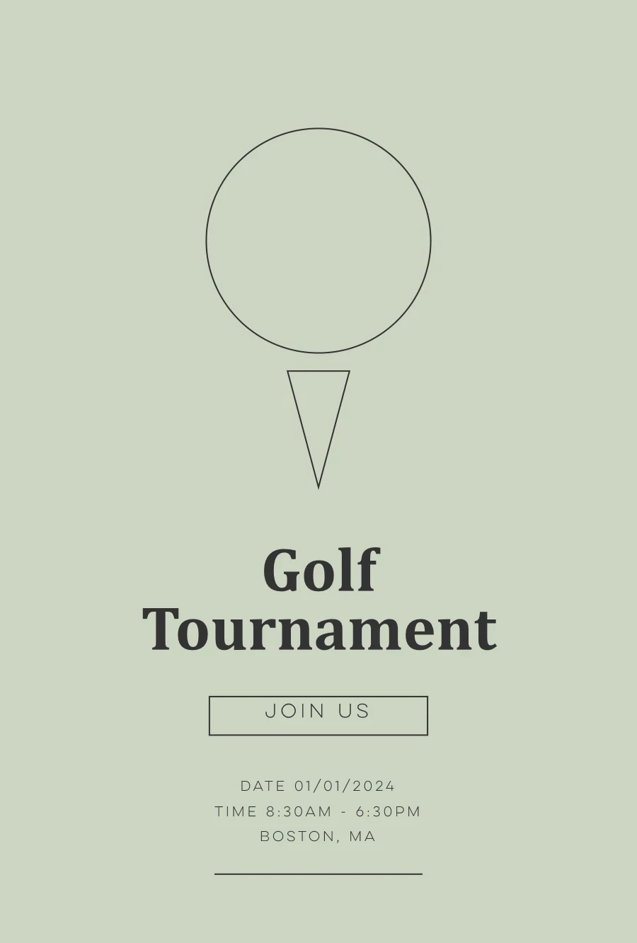 Golf Tee Outline
