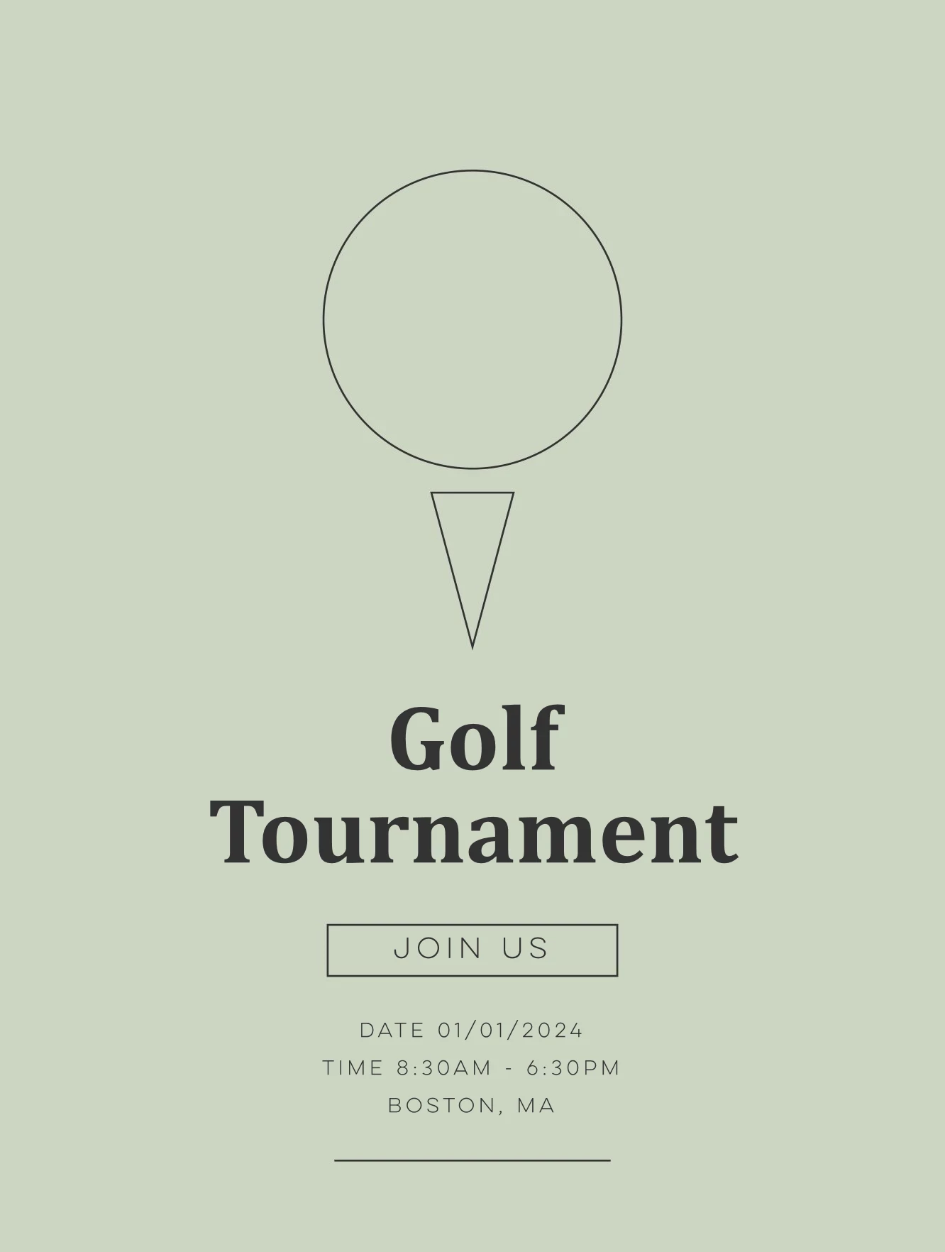 Golf Tee Outline