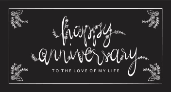 Happy Anniversary Calligraphy