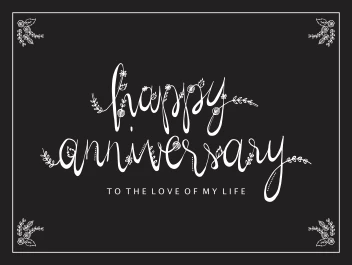 Happy Anniversary Calligraphy