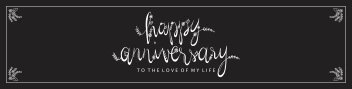 Happy Anniversary Calligraphy