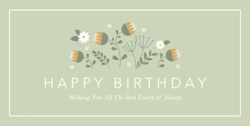 Happy Birthday Floral