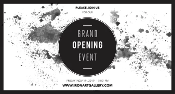 Grand Opening Black Splatter