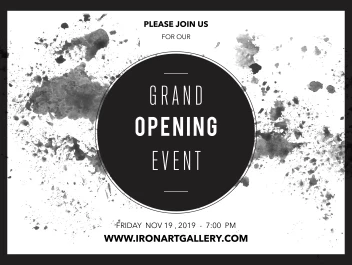 Grand Opening Black Splatter