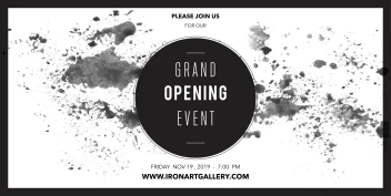 Grand Opening Black Splatter
