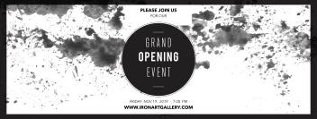 Grand Opening Black Splatter