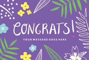 Congrats Fun Botanical