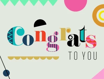 Congrats Geometric Retro