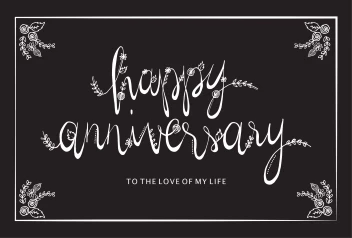 Happy Anniversary Calligraphy
