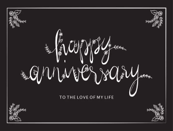 Happy Anniversary Calligraphy