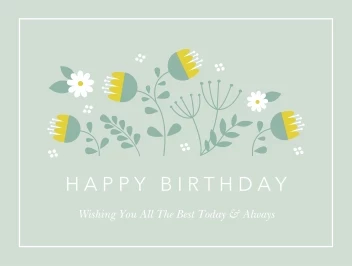 Happy Birthday Floral