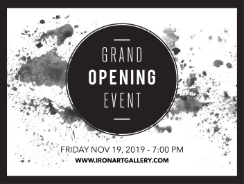 Grand Opening Black Splatter