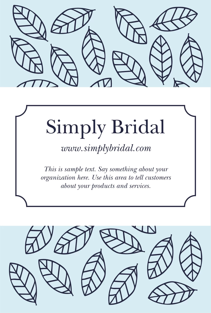 Bridal Blue Leaves