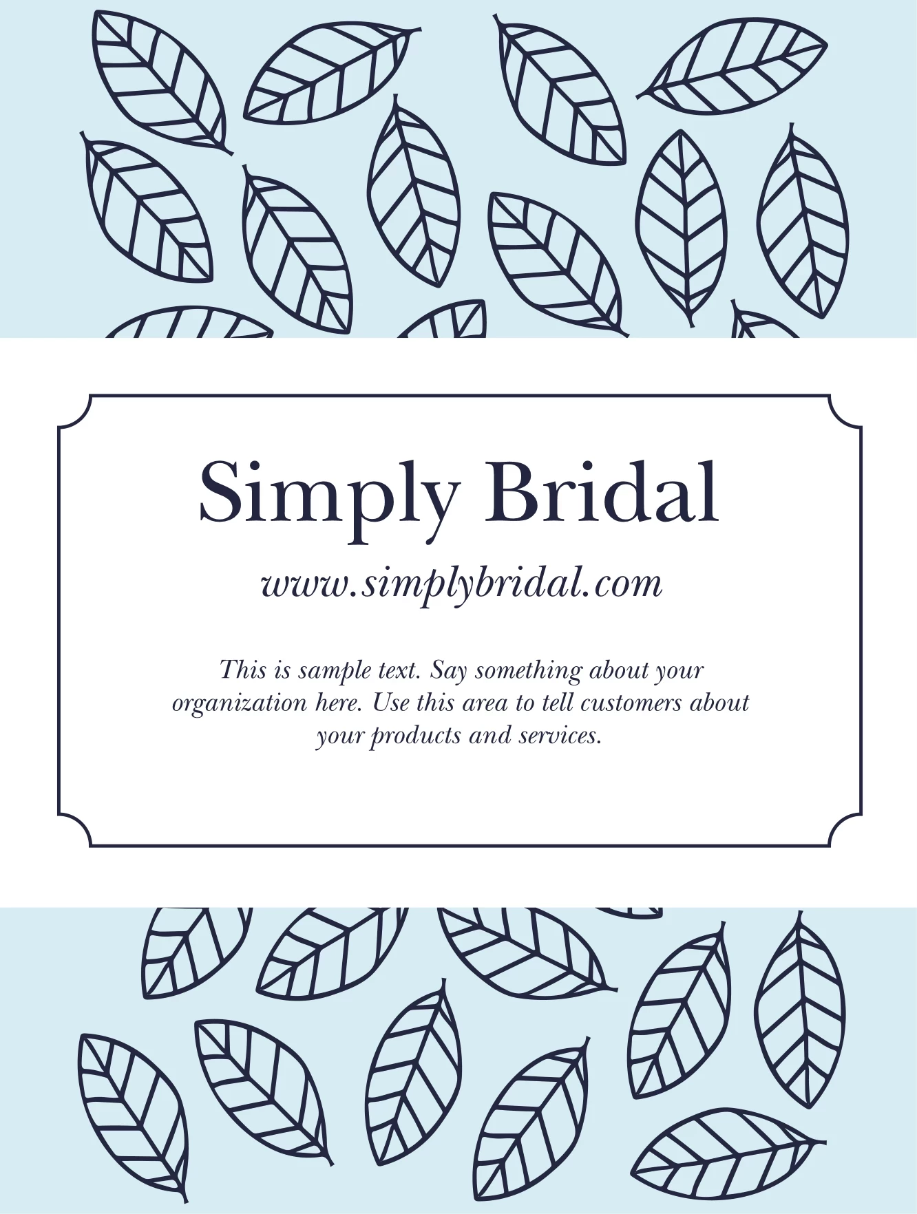 Bridal Blue Leaves