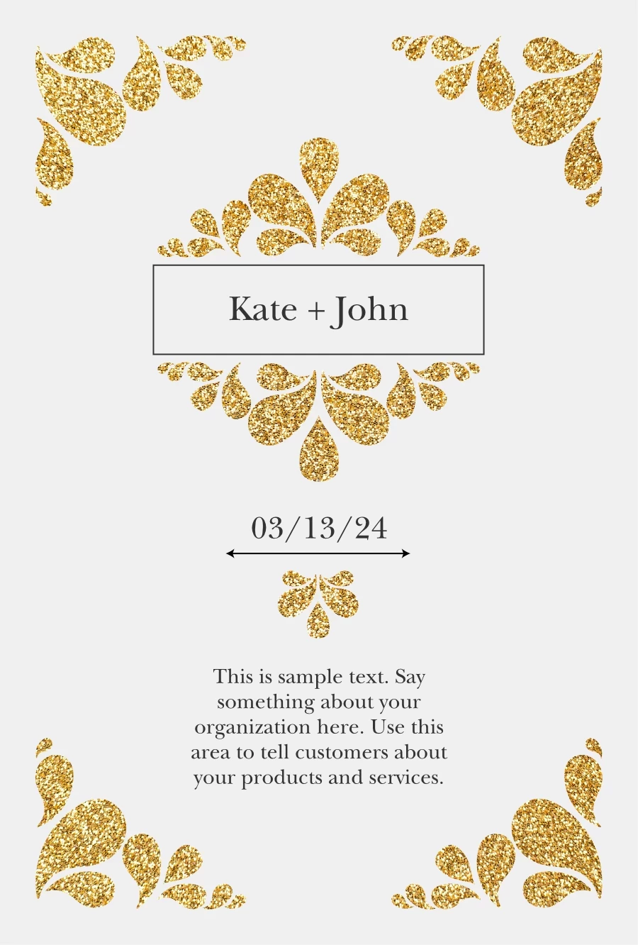 Gold Accent Wedding