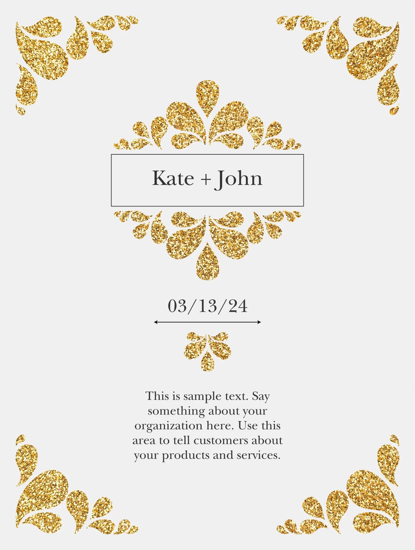 Gold Accent Wedding