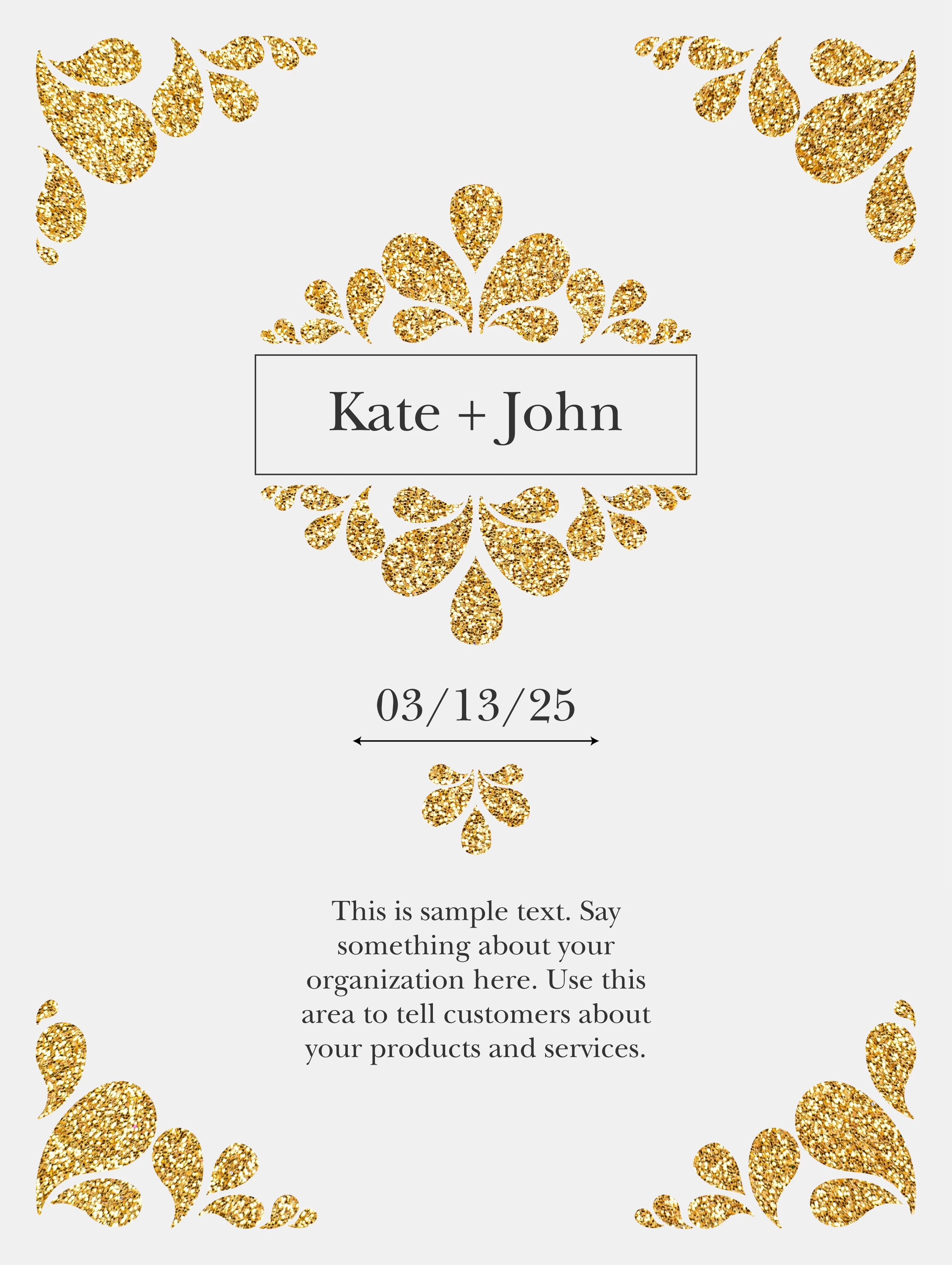 Gold Accent Wedding