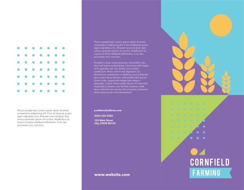 Geometric Farm Illustration