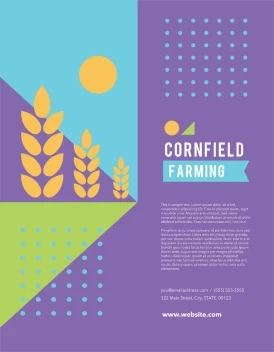 Geometric Farm Illustration