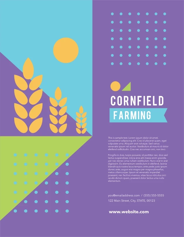 Geometric Farm Illustration