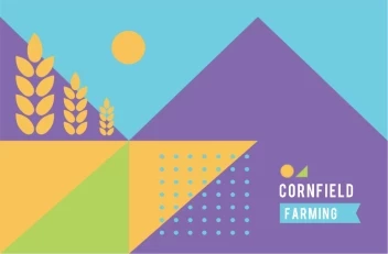 Geometric Farm Illustration