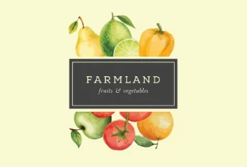 Watercolor Fruits Farm