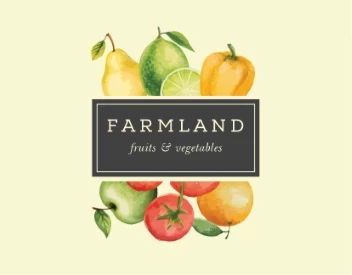 Watercolor Fruits Farm