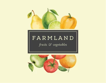 Watercolor Fruits Farm