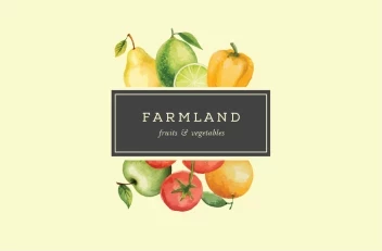 Watercolor Fruits Farm