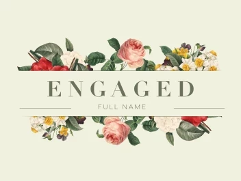 Vintage Flowers Engagement