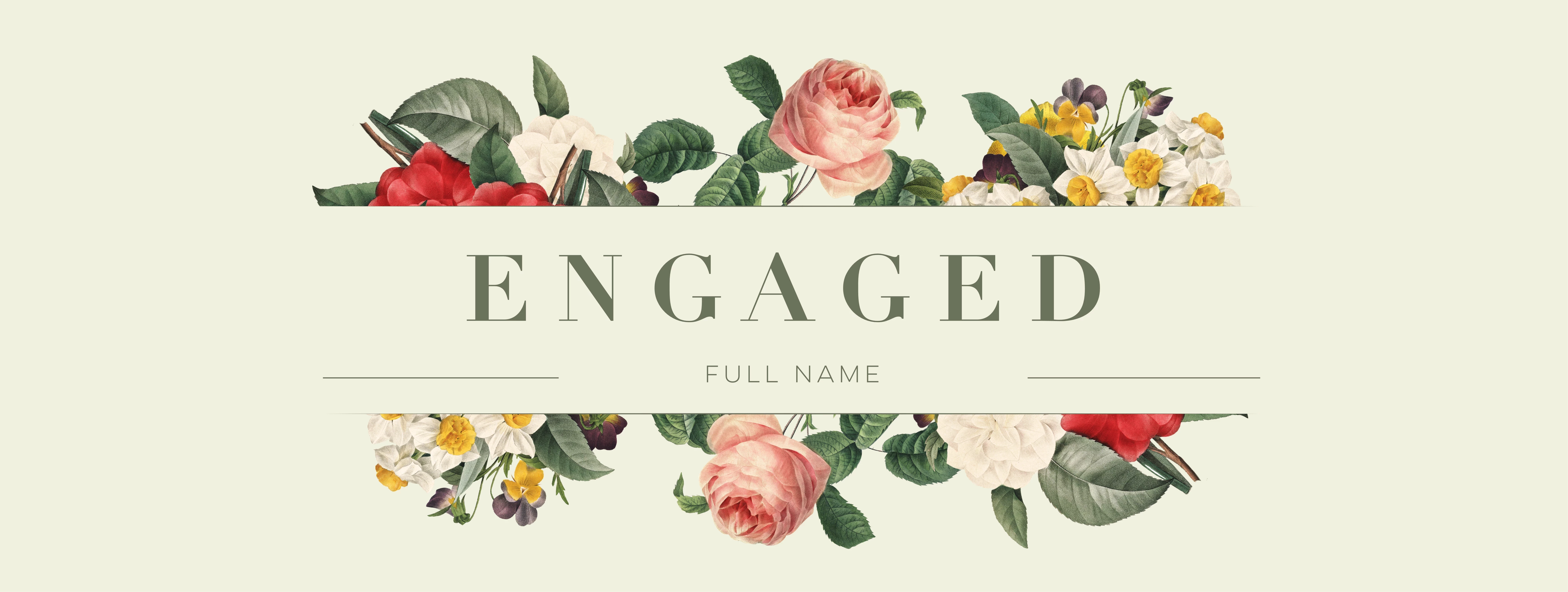 Vintage Flowers Engagement
