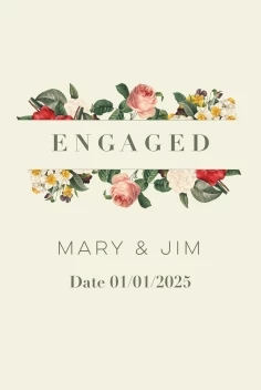 Vintage Flowers Engagement