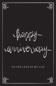 Happy Anniversary Calligraphy