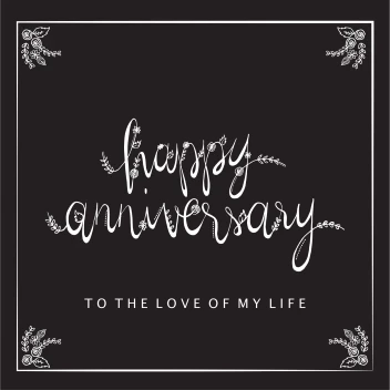 Happy Anniversary Calligraphy