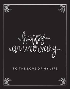 Happy Anniversary Calligraphy