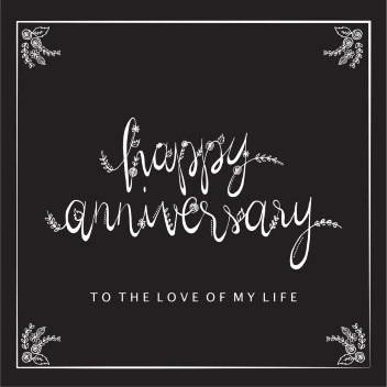 Happy Anniversary Calligraphy