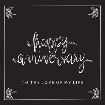 Happy Anniversary Calligraphy