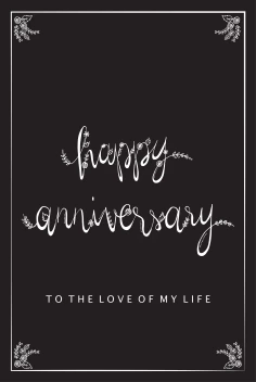 Happy Anniversary Calligraphy