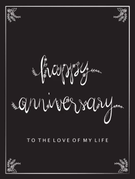 Happy Anniversary Calligraphy