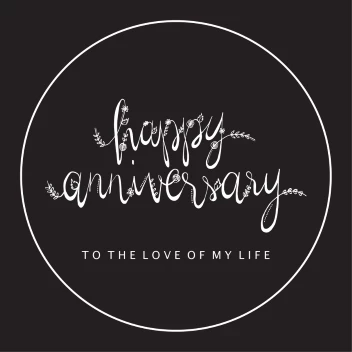 Happy Anniversary Calligraphy