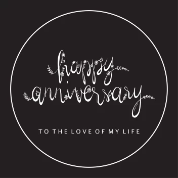 Happy Anniversary Calligraphy