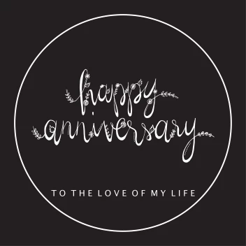 Happy Anniversary Calligraphy