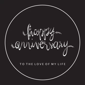 Happy Anniversary Calligraphy